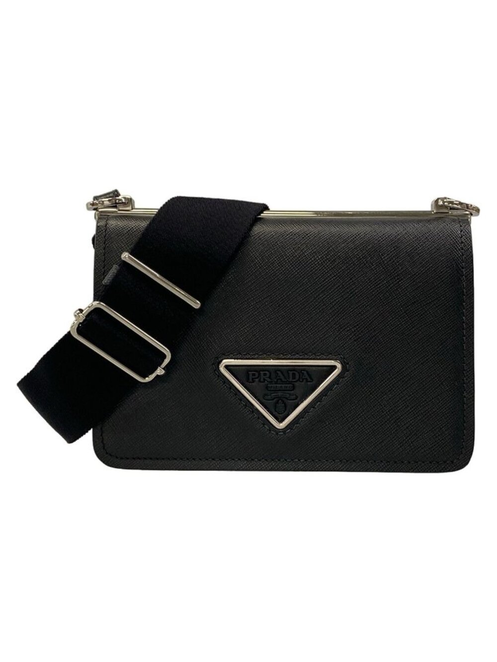Prada Shoulder Bag Black Leather